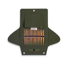 addiClick13 cm Nature Olive Wood set, 8 par ändstickor, 3,5-8 mm Addi