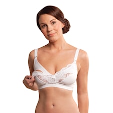 Amningsbh Lace Microfiber, Vit, Carriwell