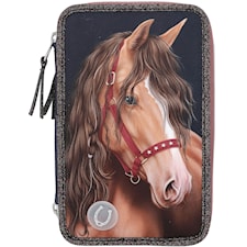 Trippelpennfodral Glitter Horse LED Miss Melody