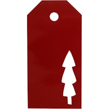 Manillamerker, rød, Juletre, str. 5x10 cm, 300 g, 15 stk./ 1 pk.