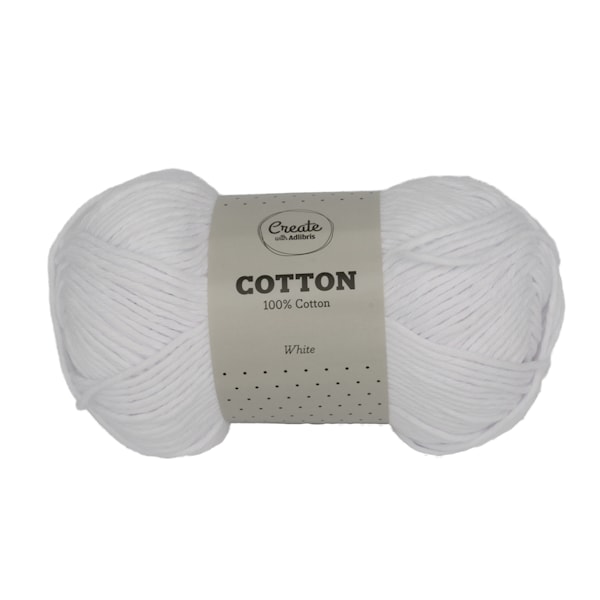 Adlibris Puuvillalanka 100g White A027