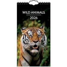 Väggkalender 2026 Wild Animals 120x230 mm Burde