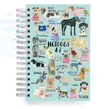Anteckningsbok Jumbo Hot Dogs A-Z 16x23 cm Linjerad Spiralbunden