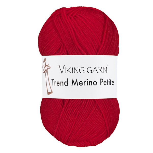 Trend Merino Petite 50 g Röd 350 Viking Garn