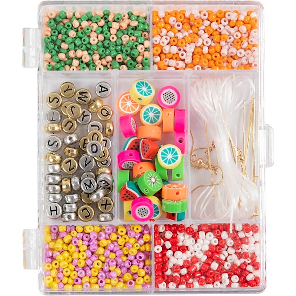 DIY Mix Smykker, Fruktblanding, sterke farger, 1 pk.