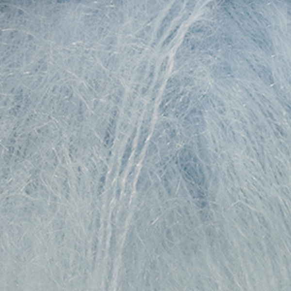 Drops Kid- Silk Uni Color Garn Mohair Silke 25 g ljus gråblå 07