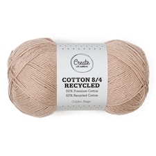 Cotton 8/4 Garn 100 g Recycled Golden Beige A052 Adlibris