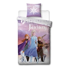 Bäddset Frozen 2 100% Bomull 150x210+50x60 cm Rosa/Lila