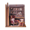 Book Nook: Mini DIY Magnetic Library 1, Caratem