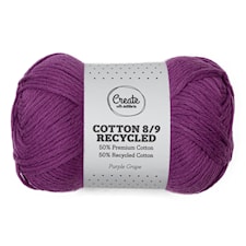 Cotton 8/9 Garn 100g Recycled Purple Grape A127 Adlibris
