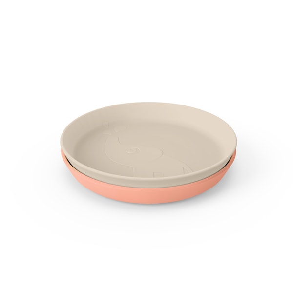 Kiddish Tallerken 2-pak Elphee Sand/Coral