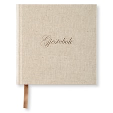 Gjestebok 185 x 185 Rough Linen Paperstyle
