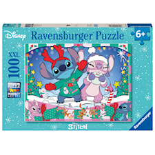 Disney Stitch Christmas Pussel 100 bitar XXL, Ravensburger