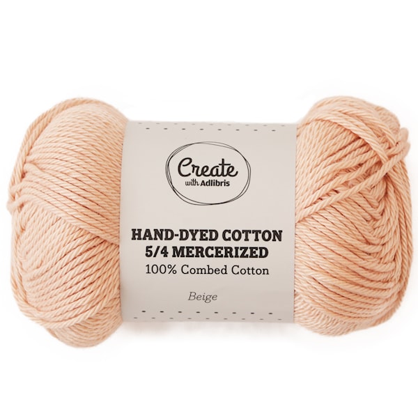 Adlibris Cotton 5/4 Hand-dyed Mercerized 50g Beige A394