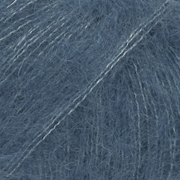 Drops, Kid-Silk Uni Colour, Garn, Ullmiks, 25 g, Jeansblå 27