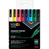 Posca Marker Set 8 kpl Sekoitettuja Värejä PC-3M Kärki 0,9-1,3 mm