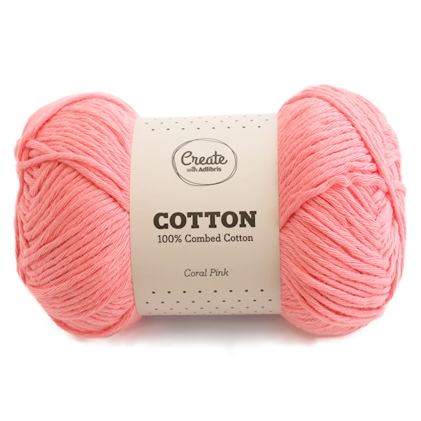 Bomull 8/9 Garn 100 g Coral Pink A086 Adlibris