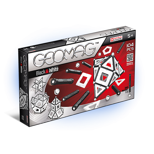 Geomag Panels Mustavalkoinen 104 Osaa