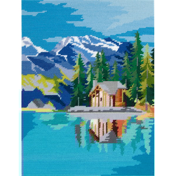 Forhåndstrykt lerret 30 x 40 cm, Motiv Alps