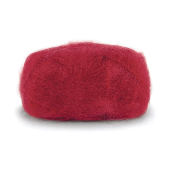 Dale Garn Line Langmo Påfugl Mohair Mix 50 g Rød 7915