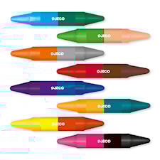 Djeco kaksiväriset väriliidut, 8 kpl pakkaus