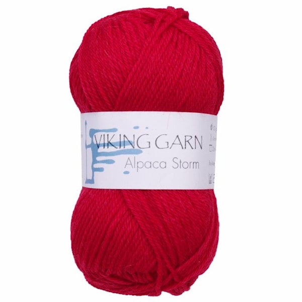 Viking of Norway Alpaca Storm Garn Alpackamix 50g Röd 560