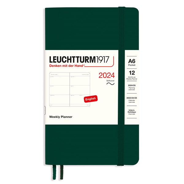 Softcover A6 Weekly Planner 2024 Forest Green, Leuchtturm1917