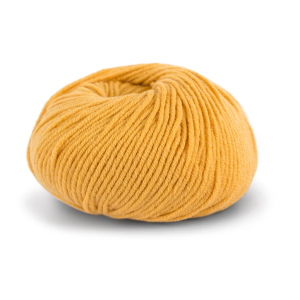 Knit At Home Superfine Merino Wool Lanka Villalangat 50 g lämmin keltainen 318