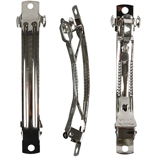 Hårspenne, L: 8 cm, B: 8 mm, forsølvet, 30 stk./ 1 pk.