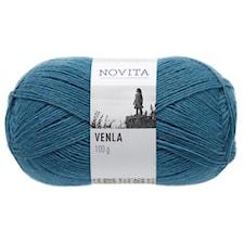 Novita, Venla, Garn, Ullmiks, 100 g, Petroleum 182