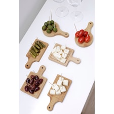 Serveringsbrickor i trä 6-pack