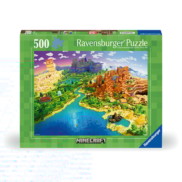 Ravensburger World of Minecraft Puslespill 500 Brikker -  Barnepuslespill
