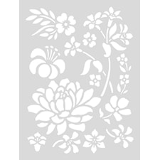 Schablon Medium 18,5x24,5 cm Blommor