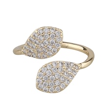 Fiona small open ring L g/clear