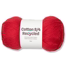 Cotton 8/4 Garn 100 g Recycled Red A080 Adlibris
