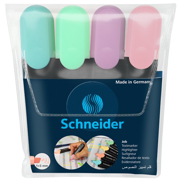 Schneider Överstrykningspennor 4-pack pastell