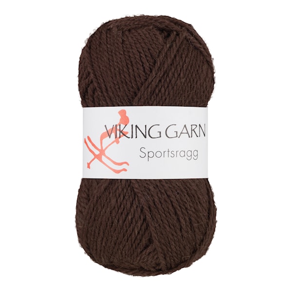 Sportsragg 50 g Brun 518 Viking Garn