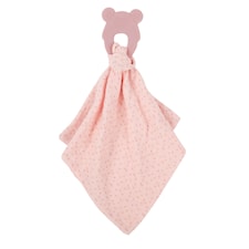 Nattou Soft Silicone Bitring med snutte, Rosa