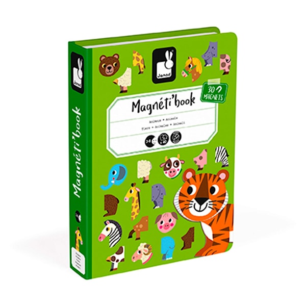 JANOD Animals Magneti''book, 3 år, Kartong, Grønn