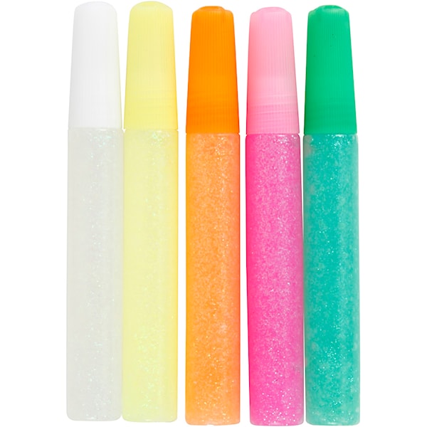 Glitterlim, pastellfarger, 5x10 ml/ 1 pk.