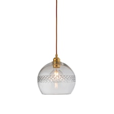 Ebb & Flow Rowan Taklampa Kristall D: 22 H: 22 cm Randig Guld