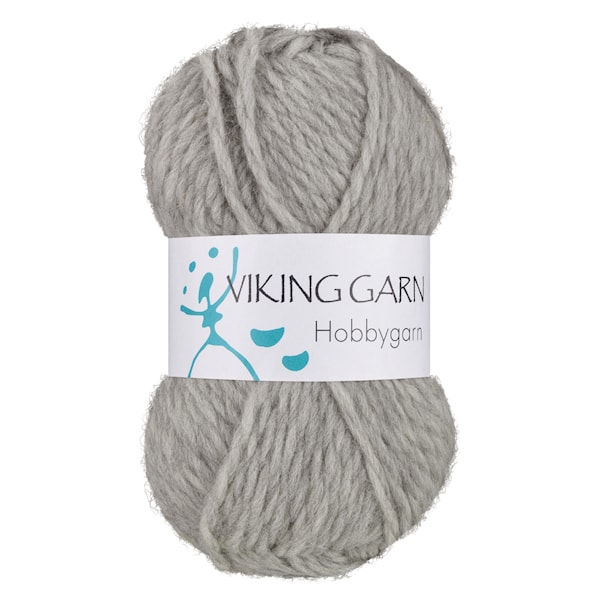 Hobbygarn 50 g Lys grå 913 Viking Garn