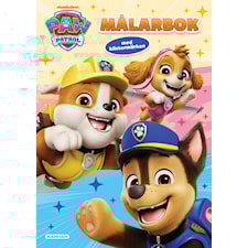 Målarbok Paw Patrol med klistermärken Kärnan