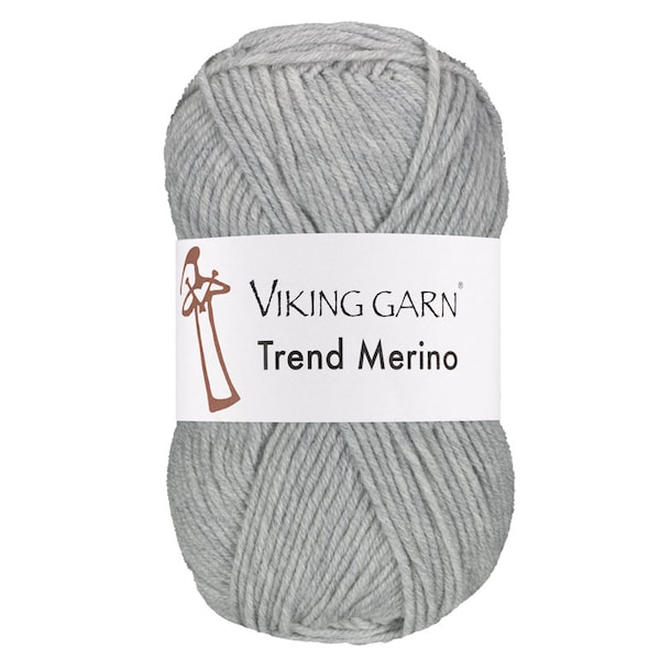 Trend Merino 50 g Ljusgrå 413 Viking Garn