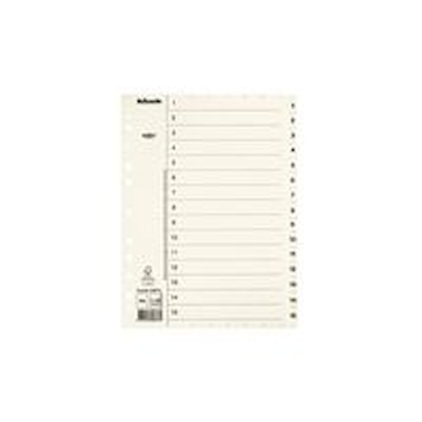 Pappregister 1-15 A4 Transparent