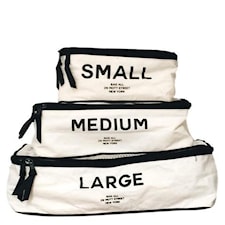 Bag-all Packpåsar 3-pack Bomull Svart/Vit