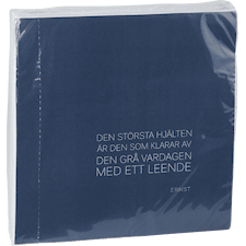 ERNST Servett med Citat Blå 40x40