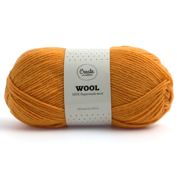 Adlibris Ullgarn 100g Mustard Yellow A018