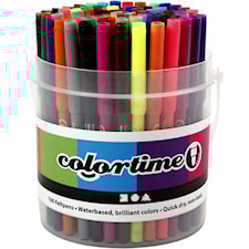 Colortime Tusj, ass. farger, strek 2 mm, 100 stk./ 1 spann