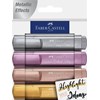 Textliner 46 Metallic Etui med 4 farger Faber-Castell
